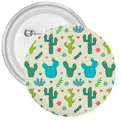 Cactus Succulents Floral Seamless Pattern 3  Buttons by Hannah976