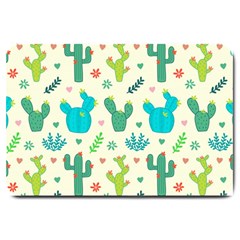 Cactus Succulents Floral Seamless Pattern Large Doormat by Hannah976