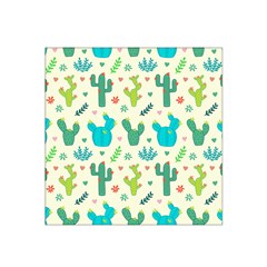 Cactus Succulents Floral Seamless Pattern Satin Bandana Scarf 22  X 22  by Hannah976