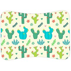 Cactus Succulents Floral Seamless Pattern Velour Seat Head Rest Cushion