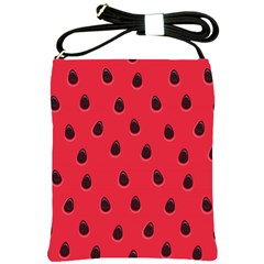 Seamless Watermelon Surface Texture Shoulder Sling Bag by Hannah976