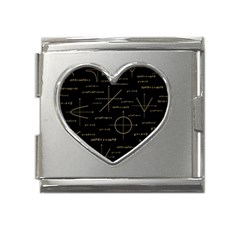 Abstract Math Pattern Mega Link Heart Italian Charm (18mm) by Hannah976