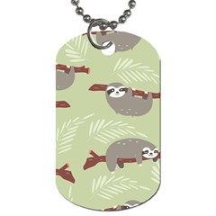 Sloths Pattern Design Dog Tag (one Side) by Hannah976