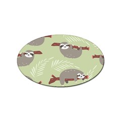 Sloths Pattern Design Sticker Oval (10 Pack) by Hannah976