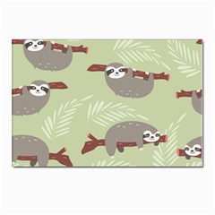 Sloths Pattern Design Postcard 4 x 6  (pkg Of 10)