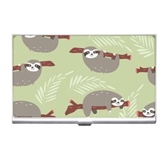 Sloths Pattern Design Business Card Holder by Hannah976