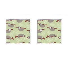 Sloths Pattern Design Cufflinks (square) by Hannah976