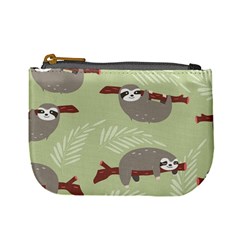 Sloths Pattern Design Mini Coin Purse by Hannah976