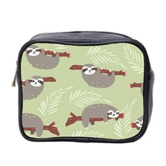 Sloths Pattern Design Mini Toiletries Bag (two Sides) by Hannah976