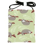 Sloths Pattern Design Shoulder Sling Bag Front