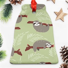 Sloths Pattern Design Ornament (bell) by Hannah976