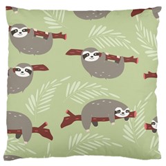 Sloths Pattern Design Large Cushion Case (two Sides) by Hannah976