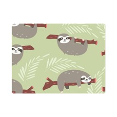 Sloths Pattern Design Premium Plush Fleece Blanket (mini) by Hannah976