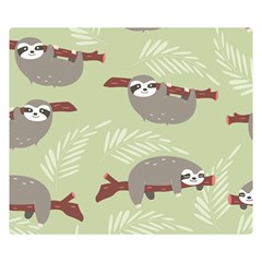 Sloths Pattern Design Premium Plush Fleece Blanket (small) by Hannah976