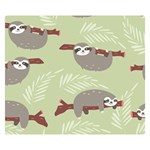 Sloths Pattern Design Premium Plush Fleece Blanket (Small) 50 x40  Blanket Front