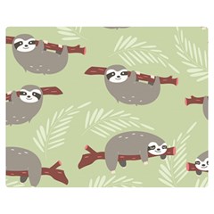 Sloths Pattern Design Premium Plush Fleece Blanket (medium) by Hannah976