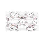 Cat With Bow Pattern Sticker Rectangular (10 pack) Front