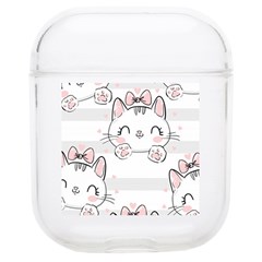 Cat With Bow Pattern Soft Tpu Airpods 1/2 Case by Hannah976