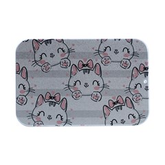 Cat With Bow Pattern Open Lid Metal Box (silver)   by Hannah976