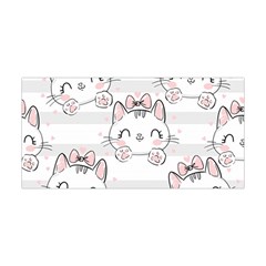 Cat With Bow Pattern Yoga Headband by Hannah976