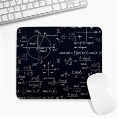 Mathematical Seamless Pattern With Geometric Shapes Formulas Large Mousepad by Hannah976