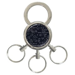 Mathematical Seamless Pattern With Geometric Shapes Formulas 3-ring Key Chain by Hannah976