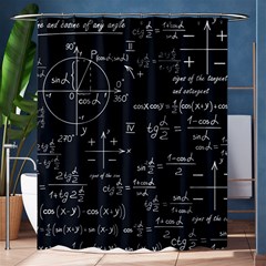 Mathematical Seamless Pattern With Geometric Shapes Formulas Shower Curtain 60  X 72  (medium)  by Hannah976