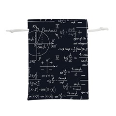 Mathematical Seamless Pattern With Geometric Shapes Formulas Lightweight Drawstring Pouch (s) by Hannah976