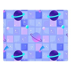 Seamless Pattern Pastel Galaxy Future Two Sides Premium Plush Fleece Blanket (large) by Hannah976