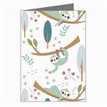 Pattern Sloth Woodland Greeting Cards (Pkg of 8) Left