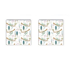 Pattern Sloth Woodland Cufflinks (square) by Hannah976