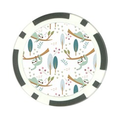 Pattern Sloth Woodland Poker Chip Card Guard (10 Pack) by Hannah976