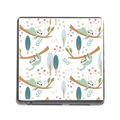 Pattern Sloth Woodland Memory Card Reader (square 5 Slot) by Hannah976