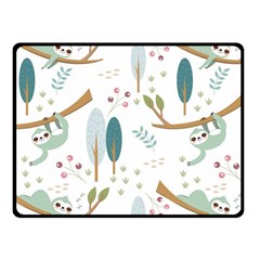 Pattern Sloth Woodland Fleece Blanket (small) by Hannah976