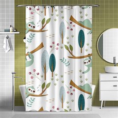 Pattern Sloth Woodland Shower Curtain 48  X 72  (small)  by Hannah976