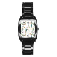 Pattern Sloth Woodland Stainless Steel Barrel Watch by Hannah976