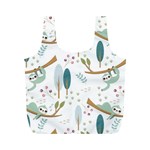 Pattern Sloth Woodland Full Print Recycle Bag (M) Back