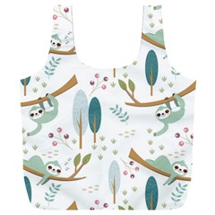 Pattern Sloth Woodland Full Print Recycle Bag (xxxl) by Hannah976