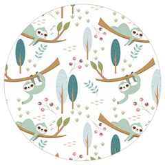 Pattern Sloth Woodland Round Trivet by Hannah976