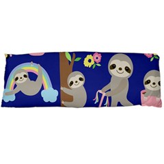 Hand Drawn Cute Sloth Pattern Background Body Pillow Case (dakimakura) by Hannah976