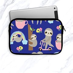 Hand Drawn Cute Sloth Pattern Background Apple Ipad Mini Zipper Cases by Hannah976