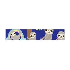 Hand Drawn Cute Sloth Pattern Background Premium Plush Fleece Scarf (mini) by Hannah976