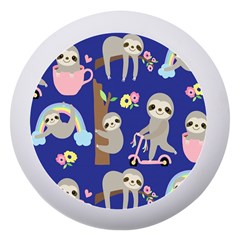 Hand Drawn Cute Sloth Pattern Background Dento Box With Mirror by Hannah976