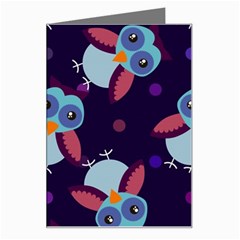 Owl Pattern Background Greeting Card by Hannah976