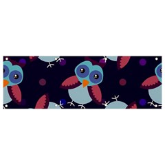 Owl Pattern Background Banner And Sign 9  X 3  by Hannah976