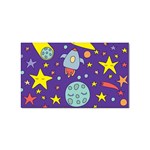 Card With Lovely Planets Sticker Rectangular (10 pack) Front