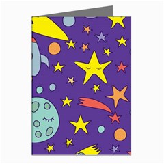 Card With Lovely Planets Greeting Cards (pkg Of 8) by Hannah976