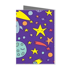 Card With Lovely Planets Mini Greeting Cards (pkg Of 8) by Hannah976