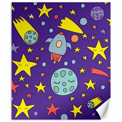 Card With Lovely Planets Canvas 8  X 10  by Hannah976