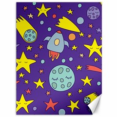 Card With Lovely Planets Canvas 36  X 48  by Hannah976